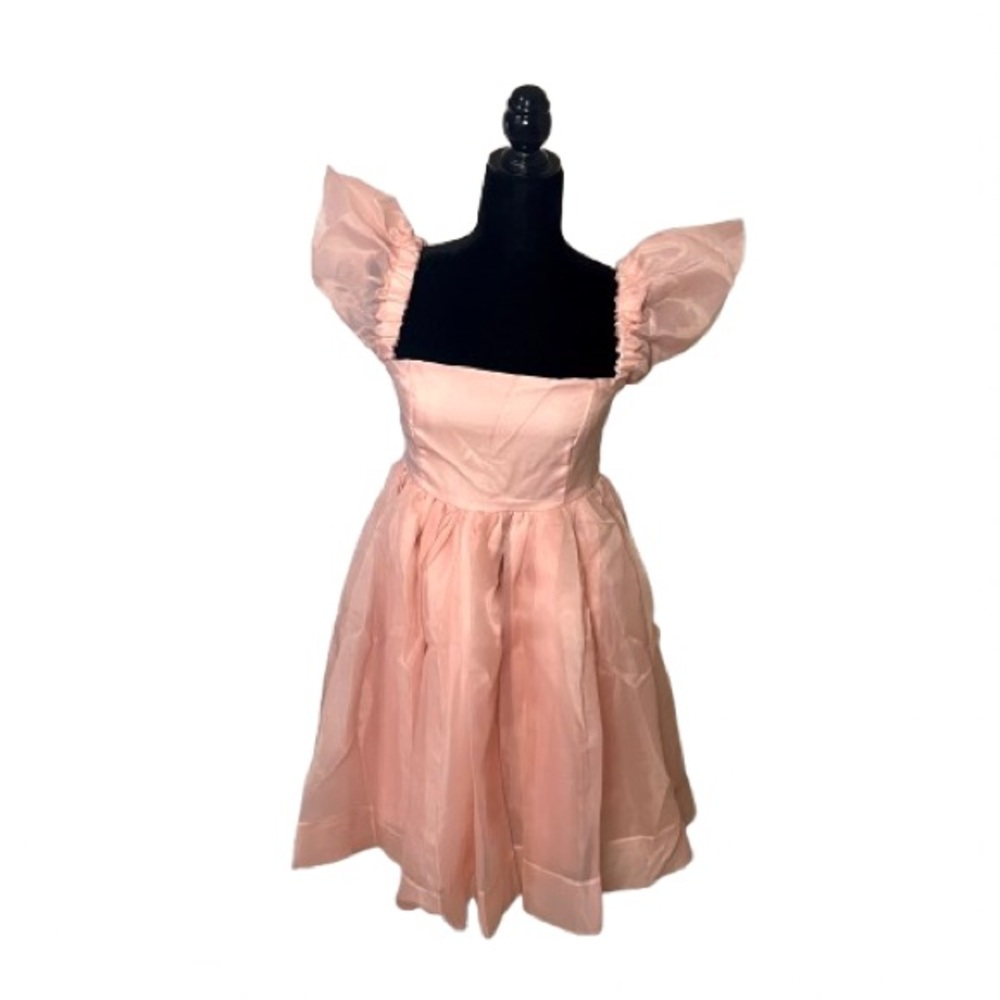 Amable by Mable Blush Pink Puff Sleeve Dress – Romantic & Whimsical